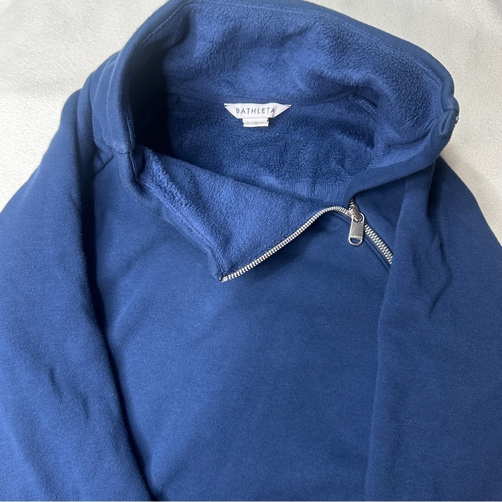 Athleta Cozy Karma Asym Pullover – Navy Blue - Picture 3 of 14